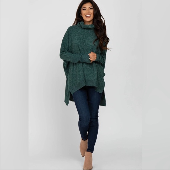Vici Sweaters - Vici Green Turtleneck Sweater